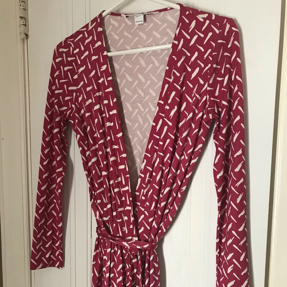 DVF Pink Wrap Dress